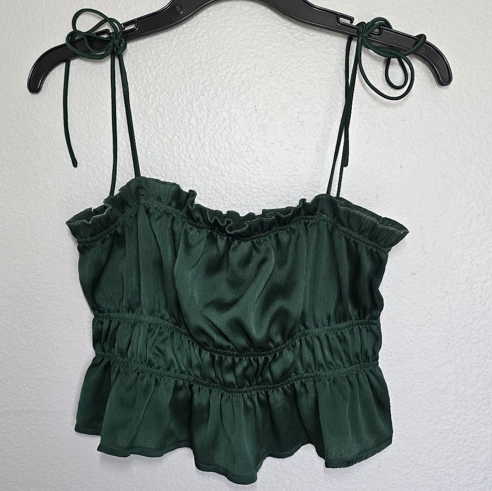 PRINCESS POLLY Emerald Green Women's Crop Top/ Size 4